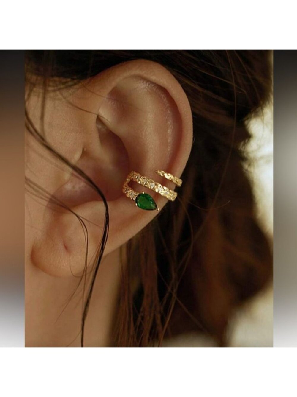 Green Ear Cuff M1364